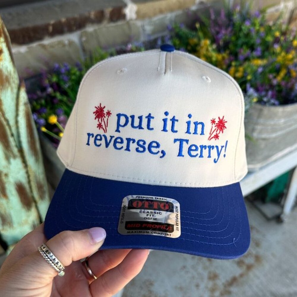 Put It In Reverse Terry Hat | Funny Cap Meme Hat Boutique Humor SummerAccessorie